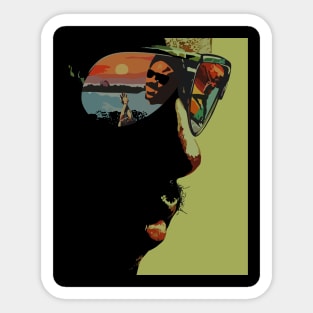 Stevie Wonder Retro Aesthetic 70s 80 Sticker